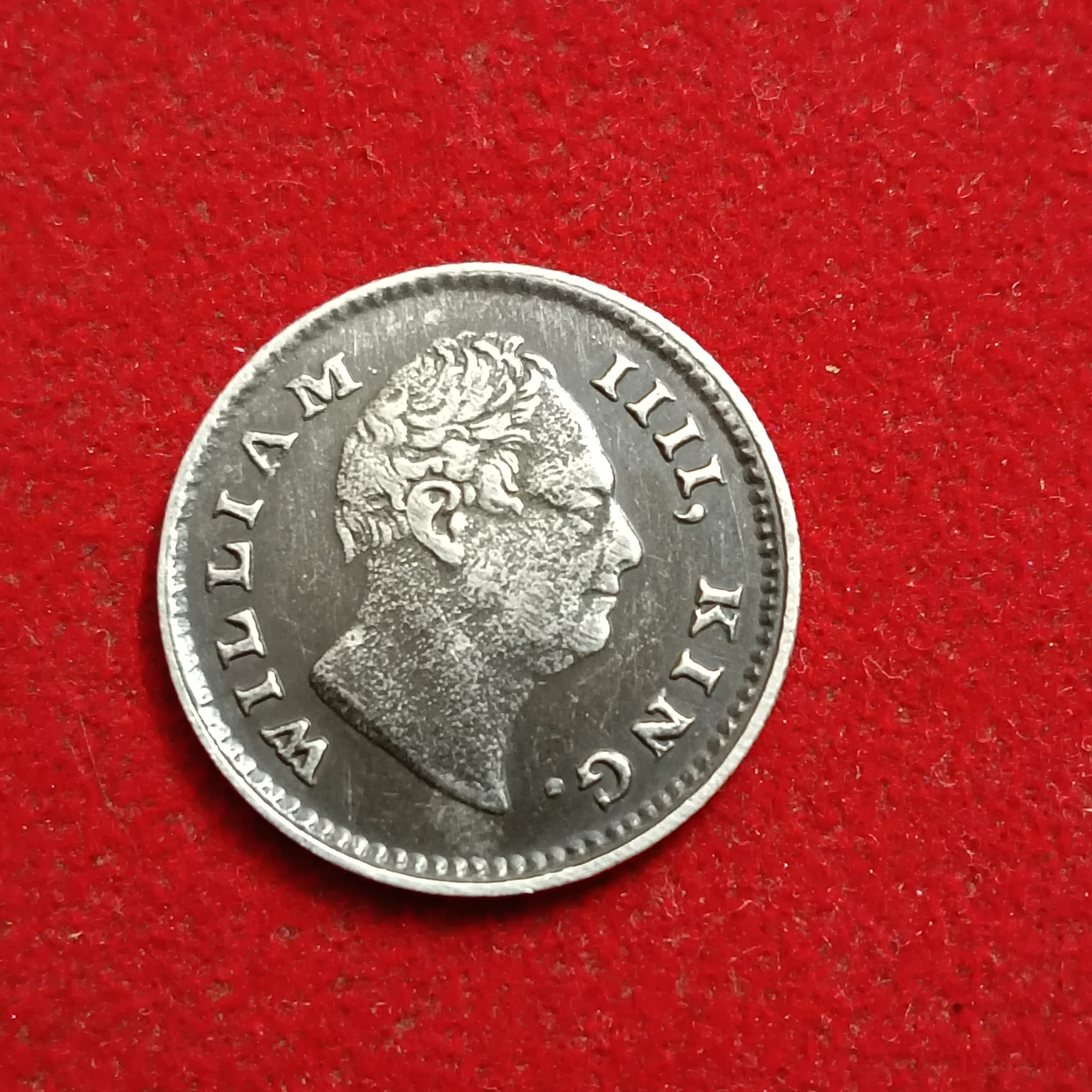Rare British India William IIII King 1/4 Rupee 1835 Silver High Grade Coin