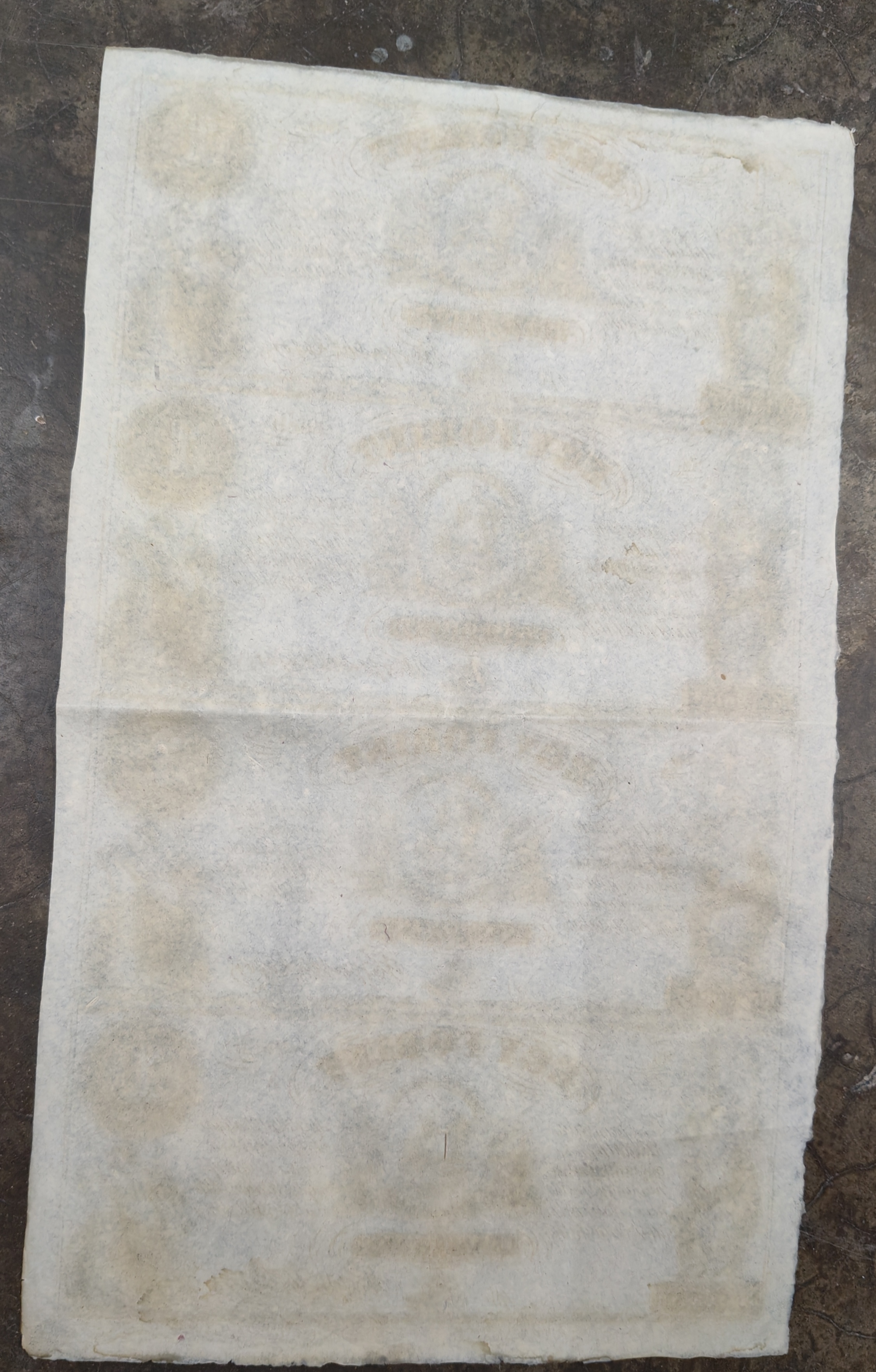 HUNGARY 1 Forint 1852, uncut sheet of 4 notes Extermaly rare sheet