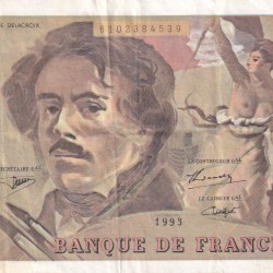 France 100 Francs Delacroix Rare Note #B2
