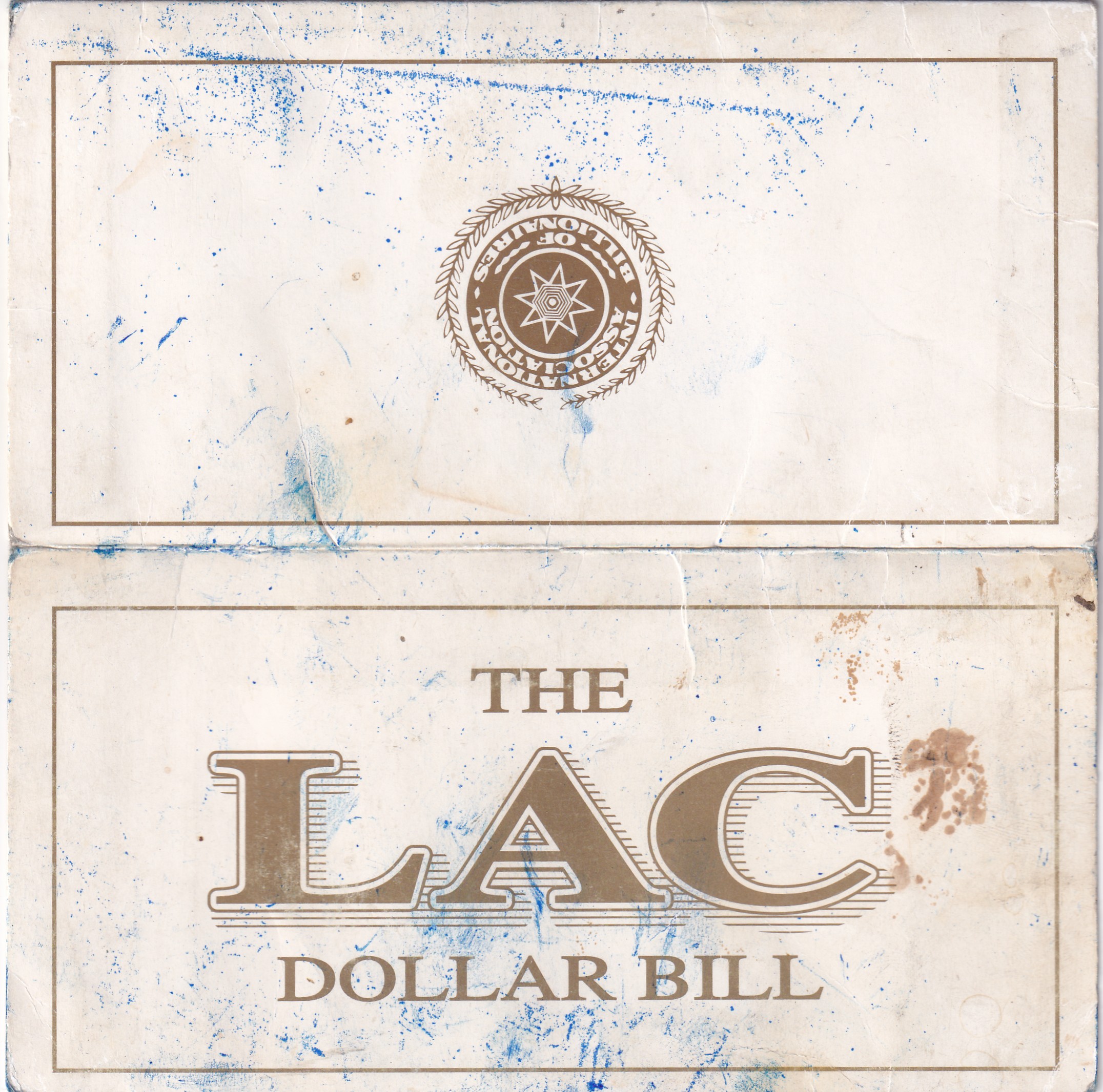 One Lac Dollar Bill With Certificate Rare Set#B2