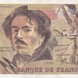 France 100 Francs Delacroix Rare Note #B2