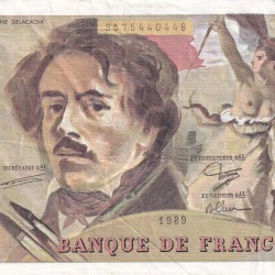 France 100 Francs Delacroix Rare Note #B2