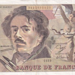 France 100 Francs Delacroix Rare Note #B2