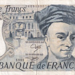 France 50 Francs 1991 Rare Note#B2