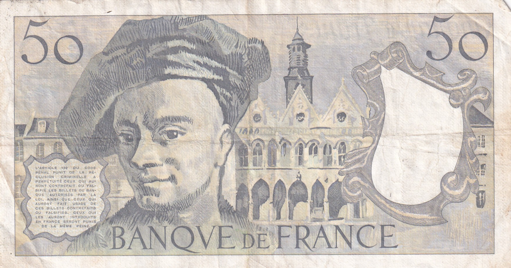 France 50 Francs 1986 Rare Note#B2