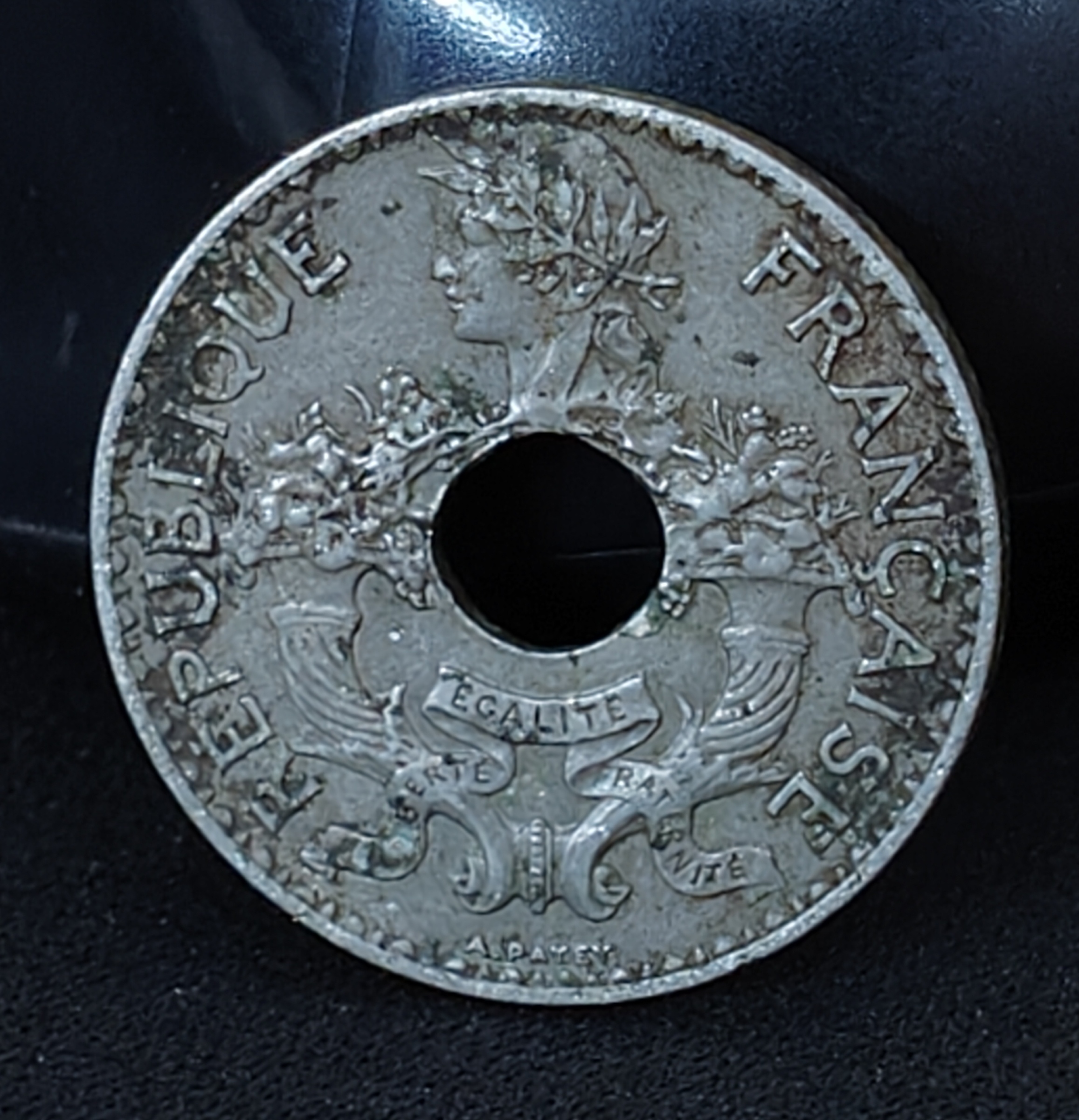 French Indochina 5 Cents -1930 Copper-nickel rare coin #R-66
