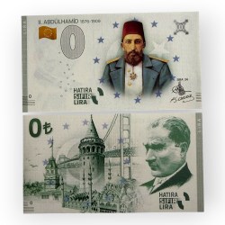 Europe 0 Hatira Sifir Lira Turkey Abdulhamid 34 Issue Limited and Collectibles Gem UNC Unique and Rare