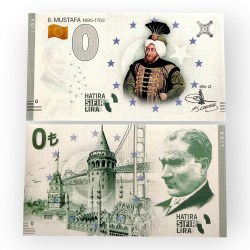 Europe 0 Hatira Sifir Lira Turkey Mustafa 22 Issue Limited and Collectibles Gem UNC Unique and Rare