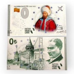 Europe 0 Hatira Sifir Lira Turkey Yildirim Bayezid Sira 4 Issue Limited and Collectibles Gem UNC Unique and Rare