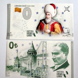 Europe 0 Hatira Sifir Lira Turkey Orhan Gazi Sira 2 Issue Limited and Collectibles Gem UNC Unique and Rare