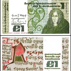 Ireland 1 Pound World Banknote 1982 P70c1 UNC Unique and Rare