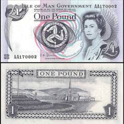 Isle of Man 1 Pound World Banknote 2009 ND P40c UNC Unique and Rare