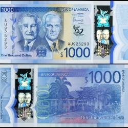Jamaica 1000 Dollars Banknote 2022 P99 UNC Commemorative Polymer 60th Anniversary of Independence Unc Unique and Rare