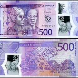 Jamaica 500 Dollars World Banknote 2022 P98 UNC Commemorative Polymer 60th Anniversary of Independence Unc Unique and Rare