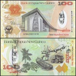 Papua New Guinea 100 Kina World Banknote 2008 P37 UNC Commemorative 35th Anniversary Bank of Papua New Guinea Unique and Rare