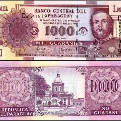 Paraguay 1000 Guaranies World Banknote 2005 P222b UNC Unique and Rare