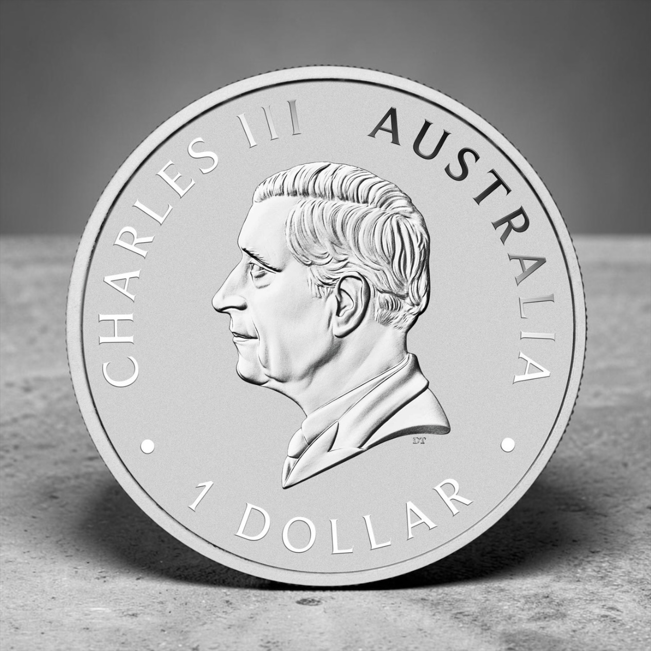 Perth Mint Australia King Charles 1 Dollar Silver 1 Oz Pure Issue Ultra Unique and Rare