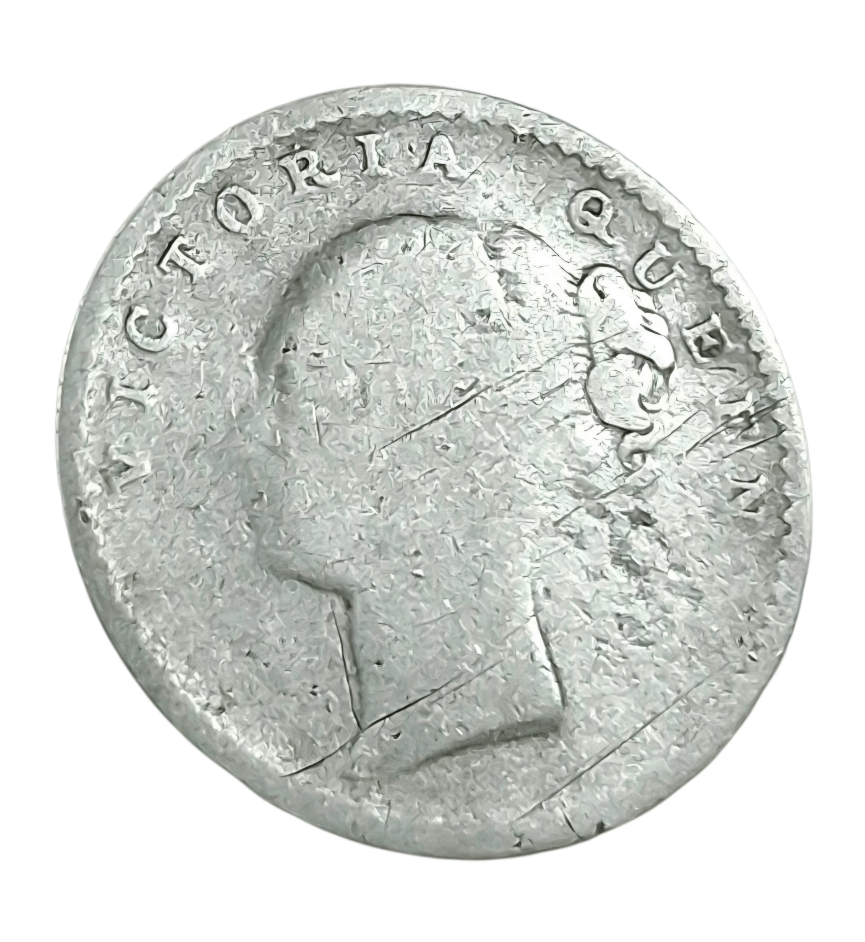 British India Silver 1/4 RUPEE Year 1840 “EAST INDIA COMPANY” Queen Victoria CONTINUOUS LEGEND **V. RARE** Used Condition.