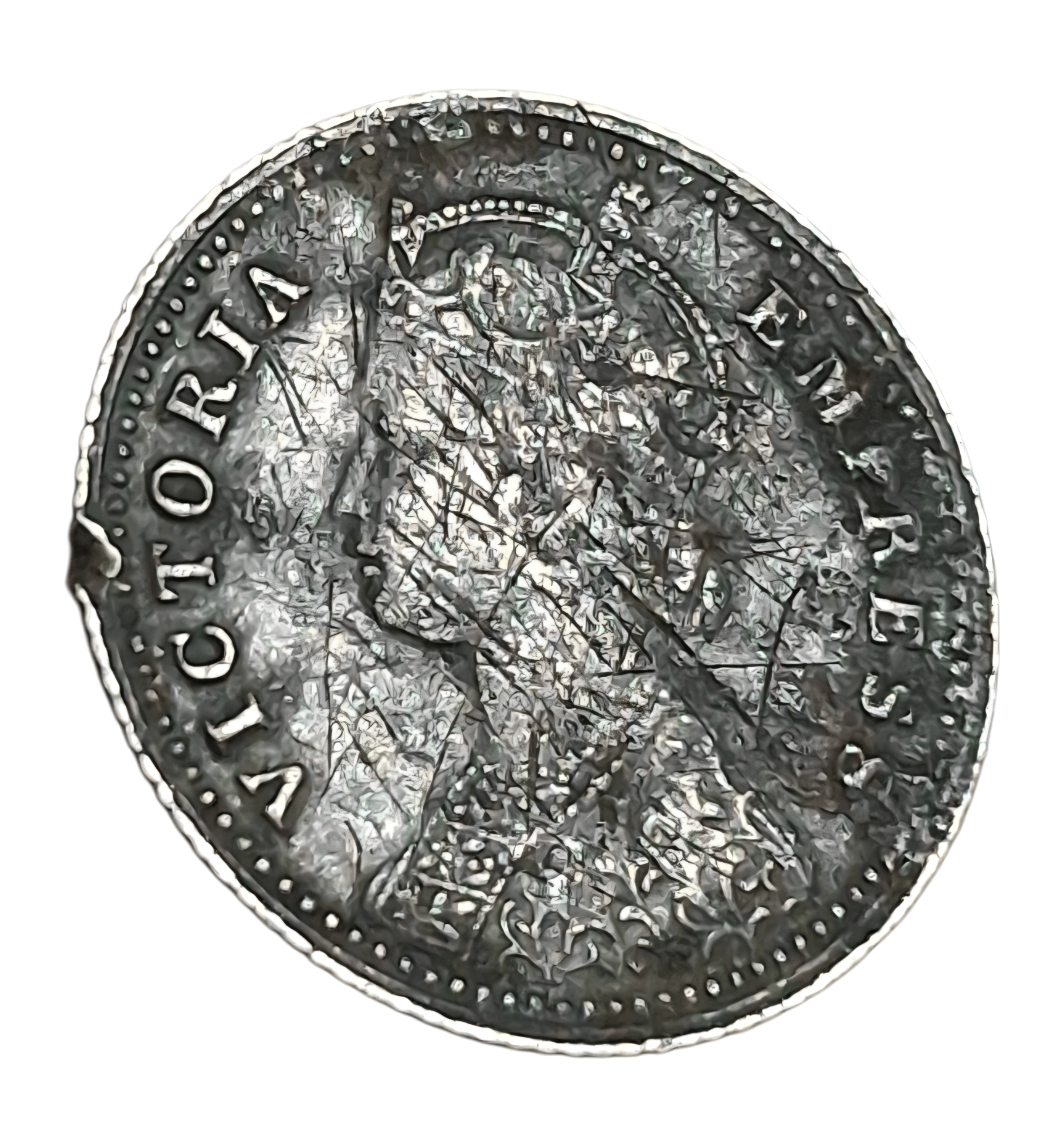 British India Silver 1/4 RUPEE Year "1879" VICTORIA EMPRESS **V. RARE** Collectable Grade.