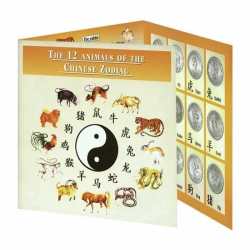Somalia 12 Different 10 Shilling Lunar Series 2000 The 12 Chinese Zodiac Signs Mint Coin Set