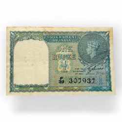 Re 1 British India Banknote Issue King George VI Signed By C E Jones Unique and Rare