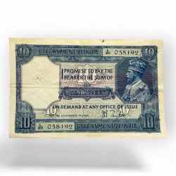 Rs 10 King George V Signed By J B Taylor Portrait Issue Prefix L Ultra Unique and Rare