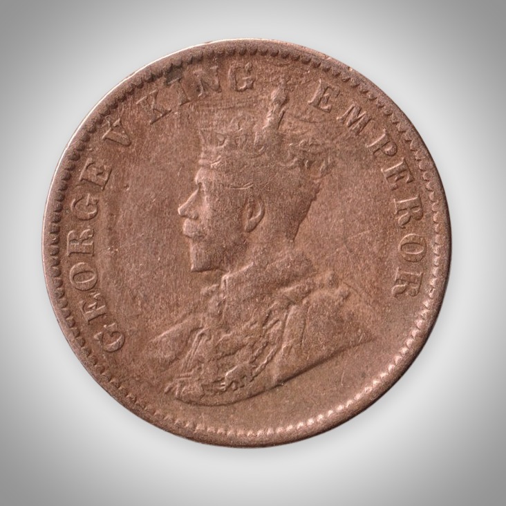 Rare 1/4 Anna 1933 King George V Calcutta Mint British India Coin # A636