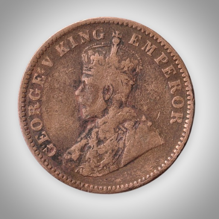 Rare 1/4 Anna 1934 King George V Calcutta Mint British India Coin # A637