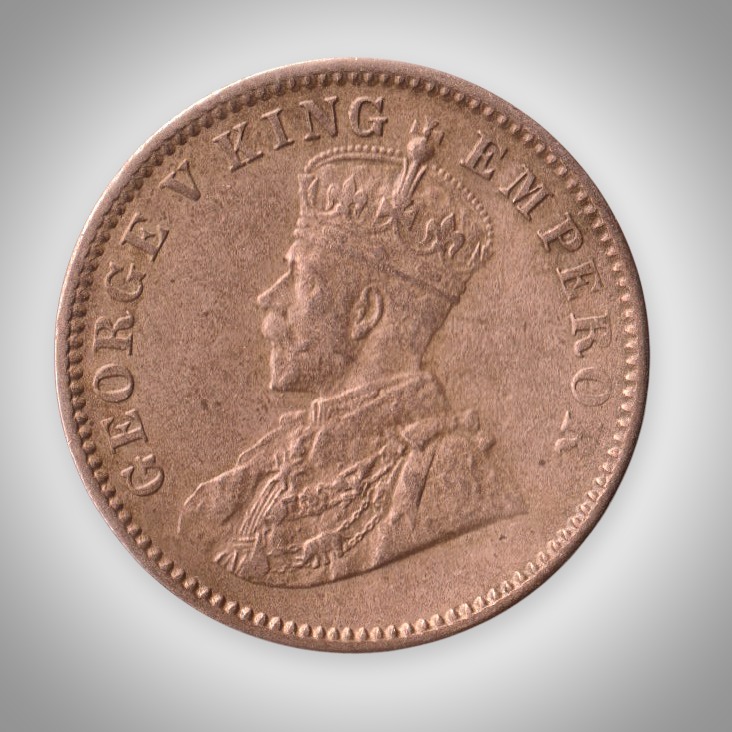 Rare 1 Quarter Anna 1935 King George V Calcutta Mint British India Coin # A638