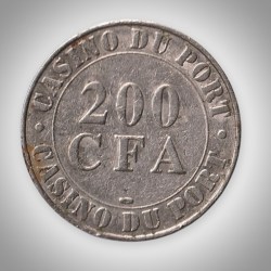 Rare 200 CFA Casino Du Port Dakar Senegal West Africa Gaming Token Coin # A258