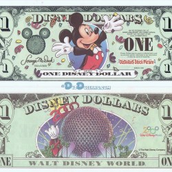 Disney One Dollar UNC Mickey Mouse in tuxedo with red pants Ultra Unique and Rare Series 2000